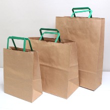자동 종이쇼핑백(초록끈)(10매/50매/200매) - 포장도매로